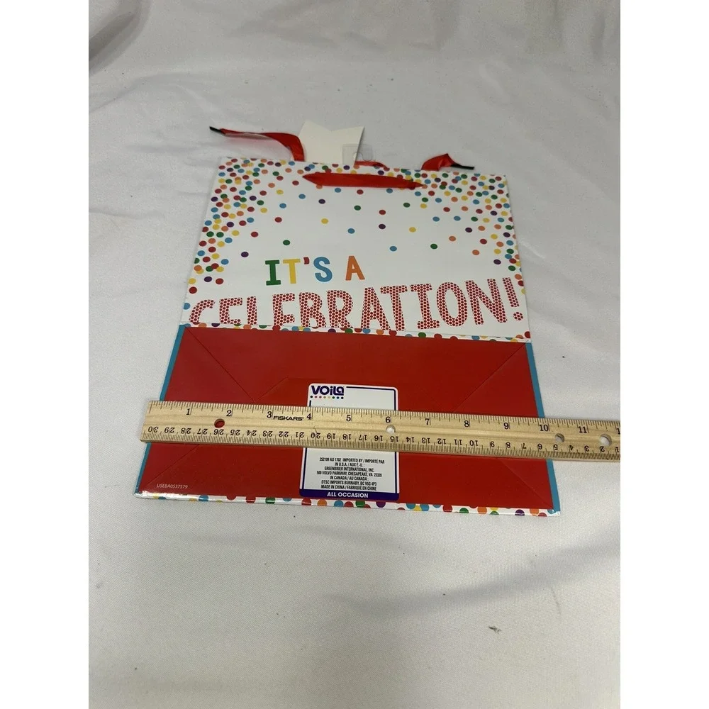 8 BAGS VOILA gift bag party bag BIRTHDAY‎ approximately 5X10 inch 12 inches tall